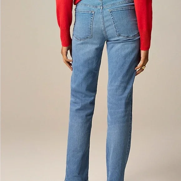 Classic Straight Leg Jeans in Light Wash Blue - Picture 2 of 4